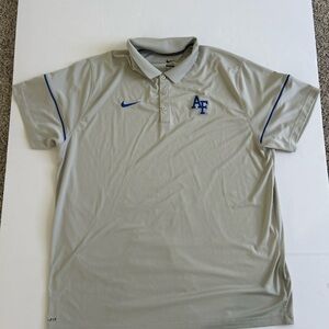 Air Force Academy Nike Light Gray Polo Shirt with Blue Accents